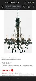 Lampadario nero barocco