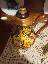 Brocca laccata veneziana dipinta a mano