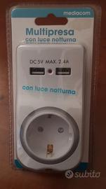 Multipresa Mediacom con luce notturna