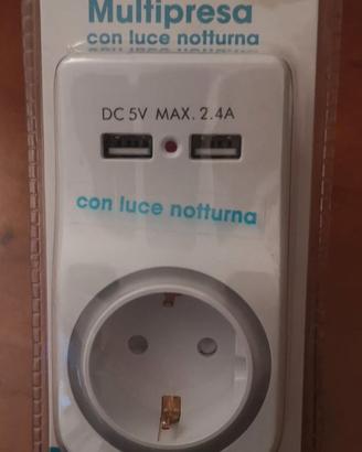 Multipresa Mediacom con luce notturna