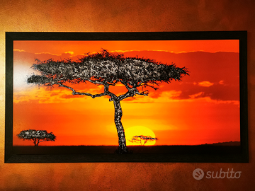 Quadro tramonto africano