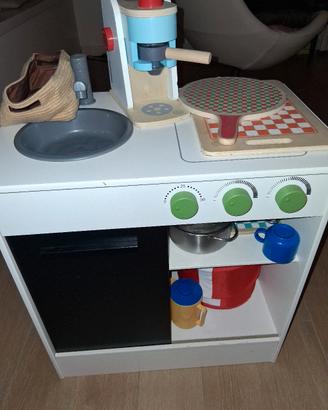 Cucina gioco per bambini usata. Con posate. 