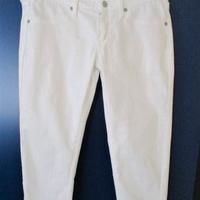 Jeans da donna a 3/4 MANGO, colore bianco
