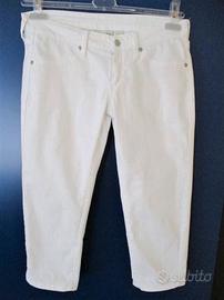 Jeans da donna a 3/4 MANGO, colore bianco