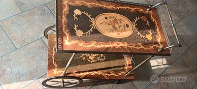 Carrello bar vintage + comodino