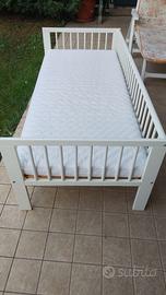 LETTO IKEA BIANCO 70X160 COMPRESO MATERASSO