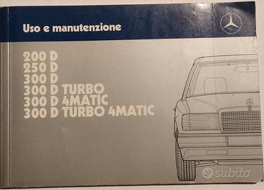Mercedes Benz W124 D libretto uso manutenzione
