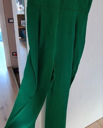 Elegante tuta  in seta verde nuova marca marciano