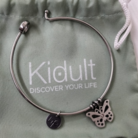 Bracciale Kidult in acciaio con ciondolo farfalla
