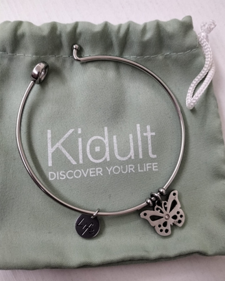 Bracciale Kidult in acciaio con ciondolo farfalla