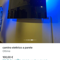 Camino elettrico a parete
