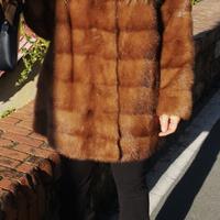 pelliccia di visone orizzontale, femm
