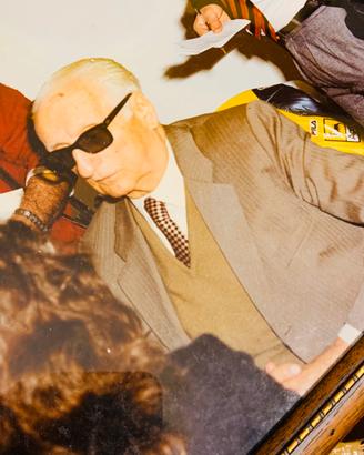 Foto Enzo Ferrari 1983 in cornice.