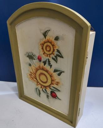 Cassettina in legno appendi chiavi