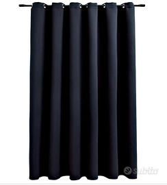 Tenda Oscurante con Anelli in Metallo Nera 290x245