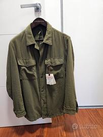 Overshirt giacca Lbm 1911 tg/48/50 verde 4 tasche 