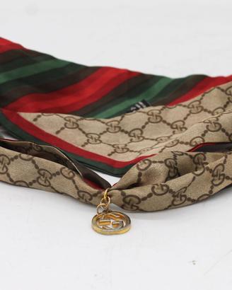 Foulard Gucci in seta con ciondolo Originale