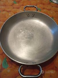Tegame alluminio 5 mm diametro 36 cm 2 manici