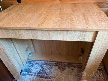 Tavolo consolle allungabilw color legno