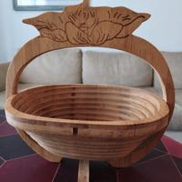Cestino in legno pieghevole