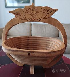 Cestino in legno pieghevole