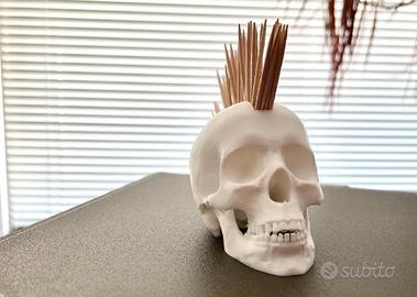 porta stuzzicadenti a forma di teschio