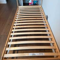 Letto in legno IKEA Neiden + Doghe Luroy 90x200