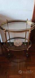 Carrello bar vintage in ottone

