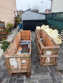 Due casse di legna da ardere per spedizioni pallet