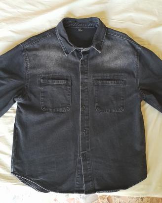 Camicia di jeans Manfinity oversize, denim nero