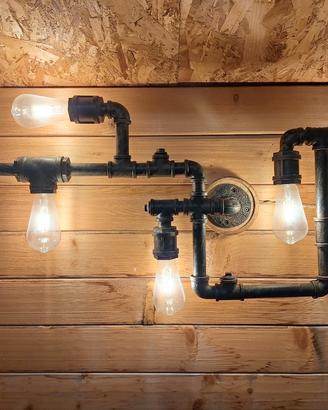 plafoniera applique vintage stile industriale  