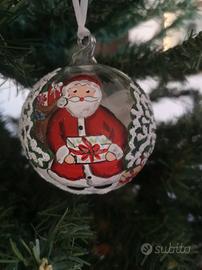 Pallina di Natale, Decorazioni Natalizie vetro 8cm