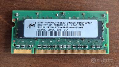 Memoria Ram IBM 512MB PC2 DDR2 533 CL4