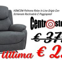 Poltrona Relax Grigio Con Schienale Reclina