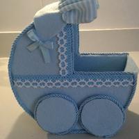 Carrozzina portaconfetti nascita