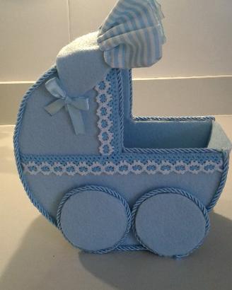 Carrozzina portaconfetti nascita