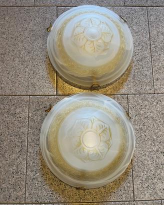 2 plafoniere in vetro