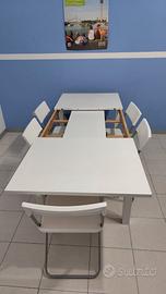 Tavolo/Scrivania IKEA - bianco + sedie