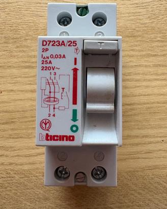 Bticino Int. differenziale SALVAVITA D723A/25