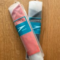 Cuffia silicone (2 cuffie) nera rossa speedo nuova