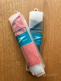 Cuffia silicone (2 cuffie) nera rossa speedo nuova