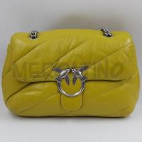 TRACOLLA DONNA PINKO VERDE TRAPUNTATA PELLE