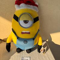Peluche minions con cappello di natale