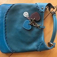 Luella Giselle borsa a spalla in pelle blu teal