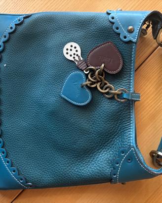 Luella Giselle borsa a spalla in pelle blu teal