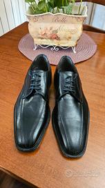 Scarpe eleganti stringate derby punta quadrata 41