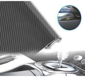 VINILE ADESIVO IN CARBONIO 5D NERO LUCIDO