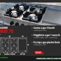 Cucina completa professionale a Gas mod. MADRID 70