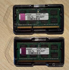 Memoria Kingston 2x2GB DDR3 1333MHz