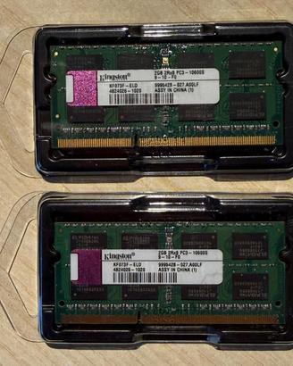 Memoria Kingston 2x2GB DDR3 1333MHz